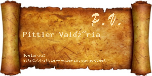 Pittler Valéria névjegykártya